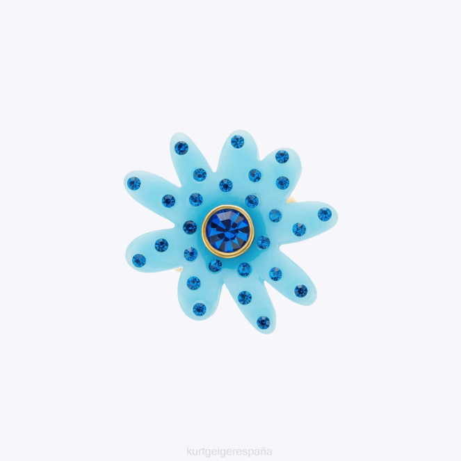 Kurt Geiger mujer anillo de cristal de margarita de Londres 2LPR530 | accesorios azul